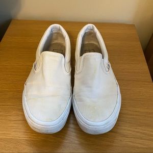 Vans White Slip-On